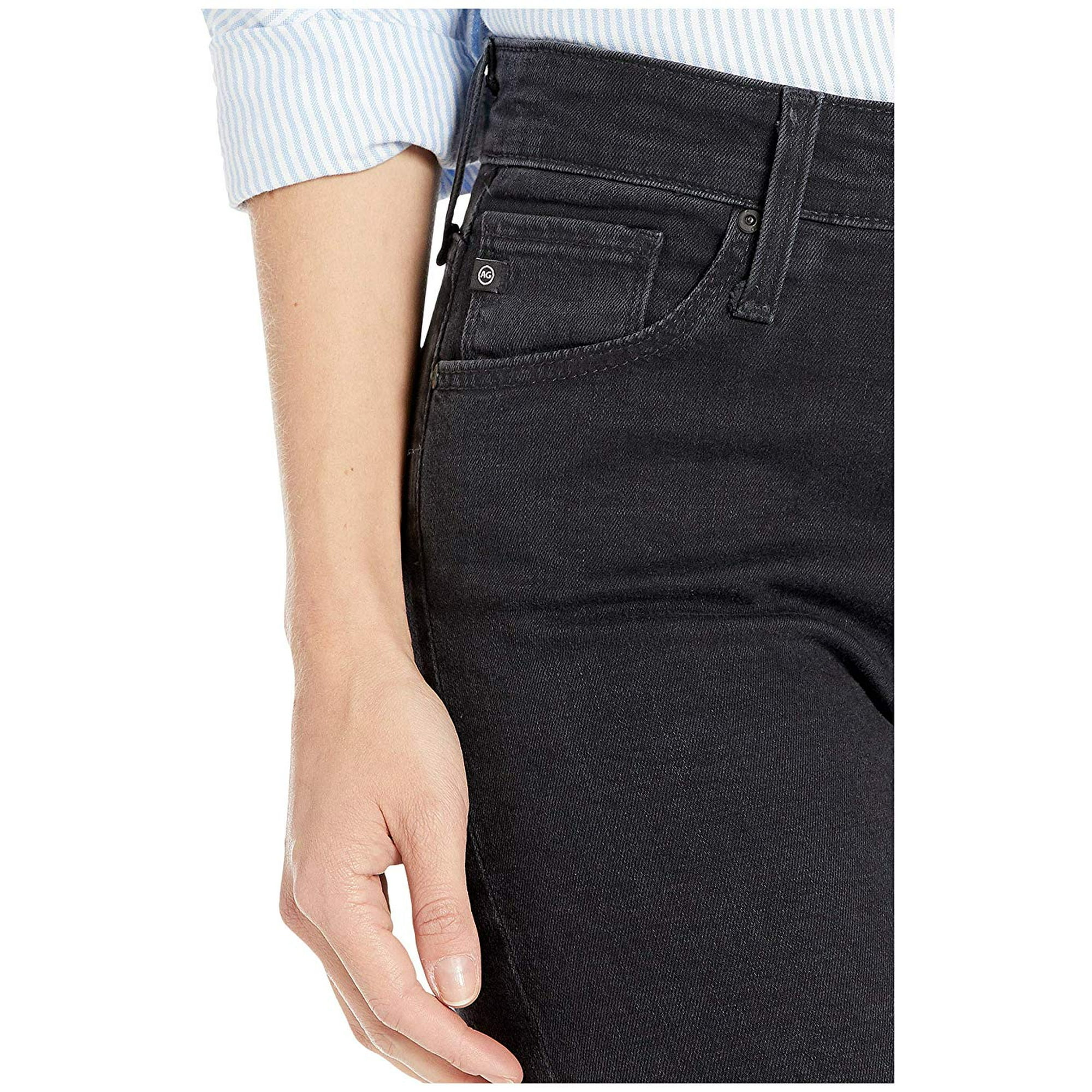 AG Adriano Goldschmied Farrah Skinny in Altered Black Destructed